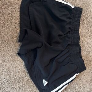 Adidas Black Running Shorts with White Accents two pairs $20 total